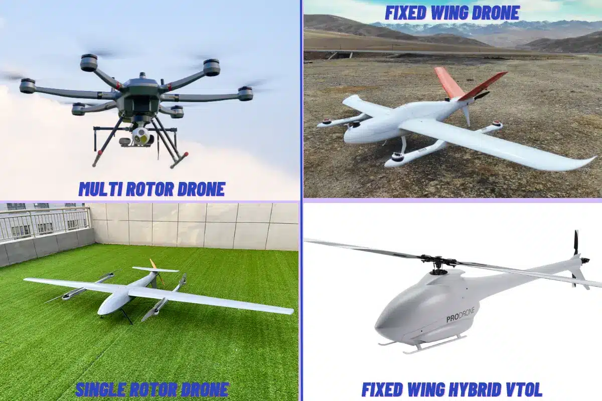 Discover the different drone types, unveiling the diversity in drone technology.